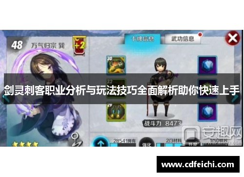 剑灵刺客职业分析与玩法技巧全面解析助你快速上手